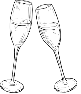 Pictogramme de coupes de champagne